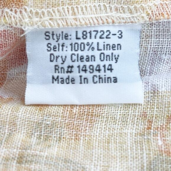 JOHNNY WAS Sherrie Linen Easy Short Elastic Waist Tie Floral patchwork NWT L - Picture 7 of 7